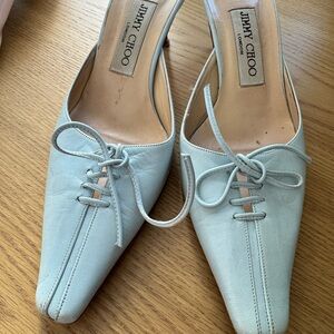 Jimmy Choo Women's Light Blue Leather Heels
